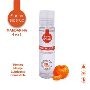 Lubricante térmico para masaje 4 en 1 Comestible Mandarina