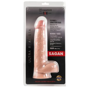 Dildo Ultra Realista Raw Sagan Talla M Con Ventosa Camtoyz Nude