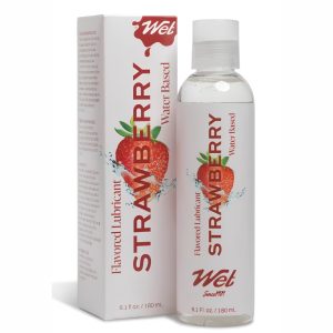 Lubricante Personal Wet Base Agua Sabor Fresa 3.1 oz