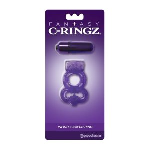 Anillo Vibrador Doble Infinity Super Ring Morado