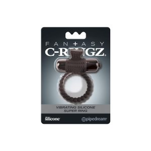 Anillo Vibrador de Silicona Fantasy C-Ringz Negro
