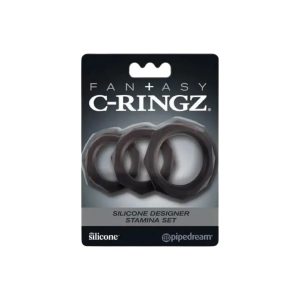 Set 3 Anillos de Silicona Fantasy C-Ringz Negro