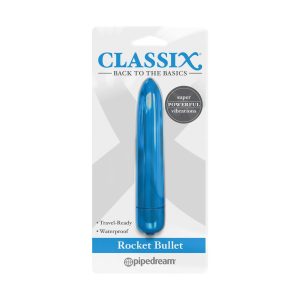 Bala Vibradora Classix Rocket Bullet Azul Pipedream