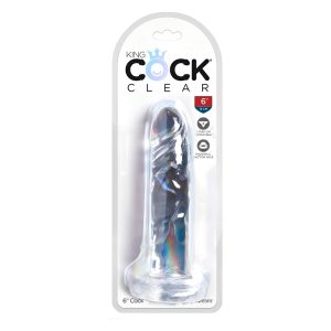 Consolador King Cock Clear 6" con Ventosa