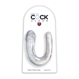 Consolador Doble King Cock Clear Medium Double Trouble